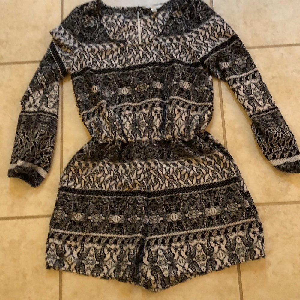 Black and white romper